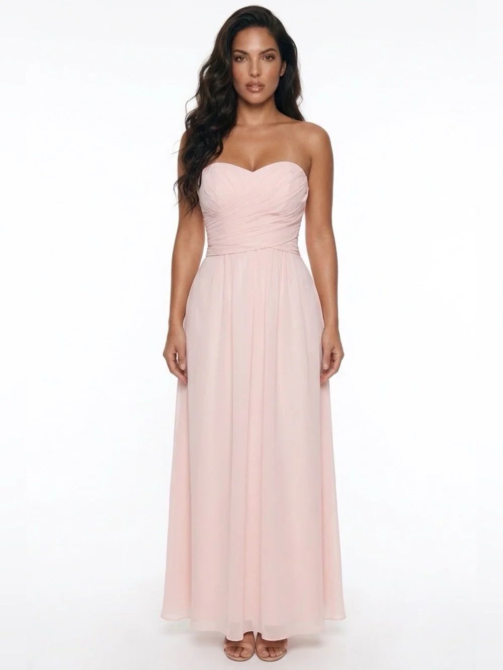 Weddington Way Strapless Sweetheart Blush Pink Evening Dress